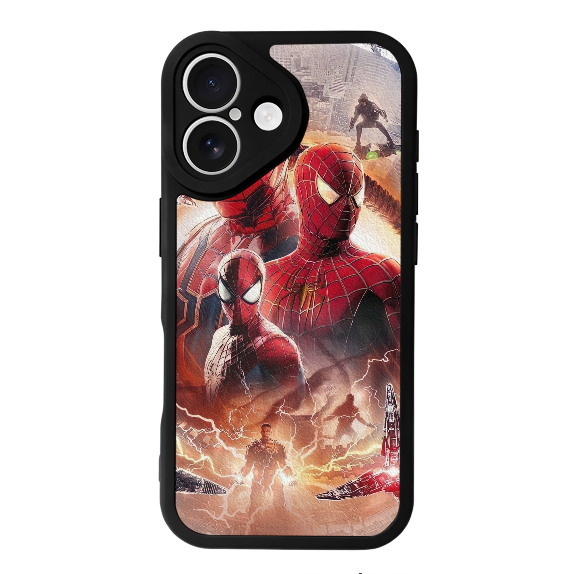 （画像用） Spider Man スパイダーマン 【iPhone 16シリーズ対応】シリコンスマホケース（レザー調） 材質：シリコン